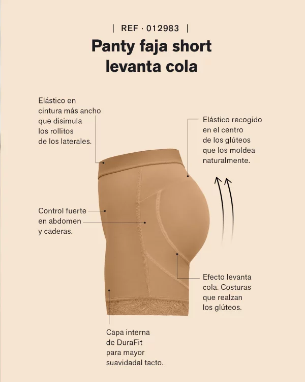 Braga faja tipo short levanta glúteos - Imagen 6